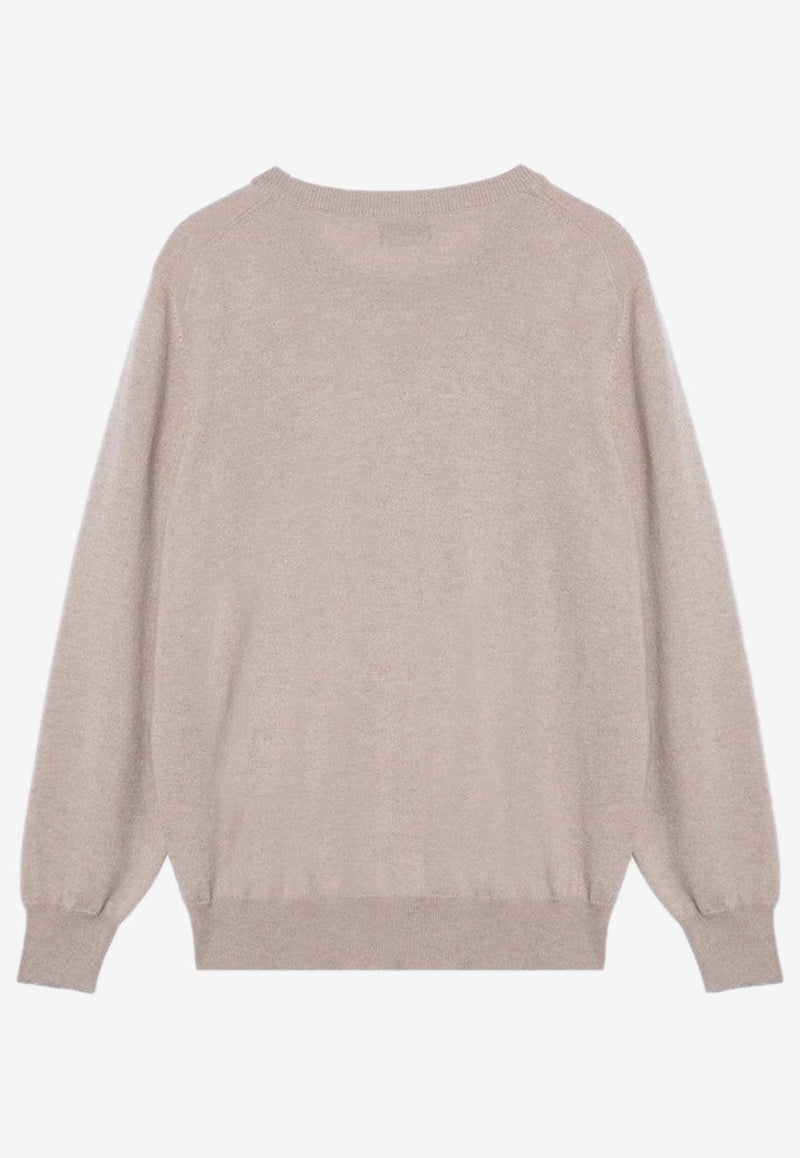 Brunello Cucinelli Cashmere Crewneck Sweater Beige M2200100WS/P_CUCIN-CS396