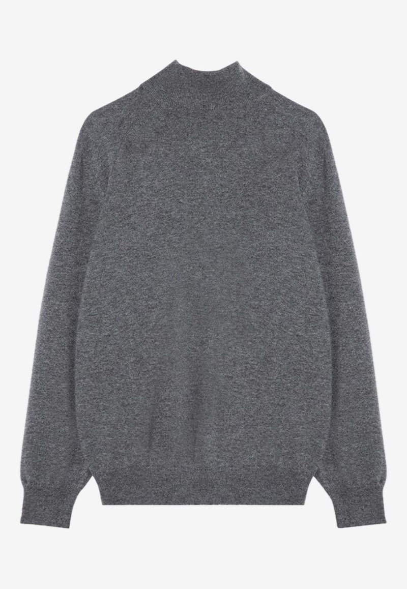 Brunello Cucinelli Half-Zip Cashmere Sweater Gray M2200124WS/P_CUCIN-CG217