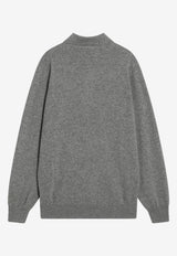 Brunello Cucinelli Cashmere Polo Sweater Gray M2200295WS/R_CUCIN-CF423
