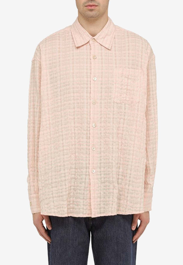 Our Legacy Wrinkled-Effect Checked Shirt M2242BPCO/O_OLEGA-PC