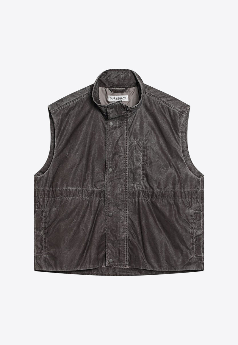 Our Legacy Vintage High-Neck Vest Brown M2251FABNY/Q_OLEGA-BR