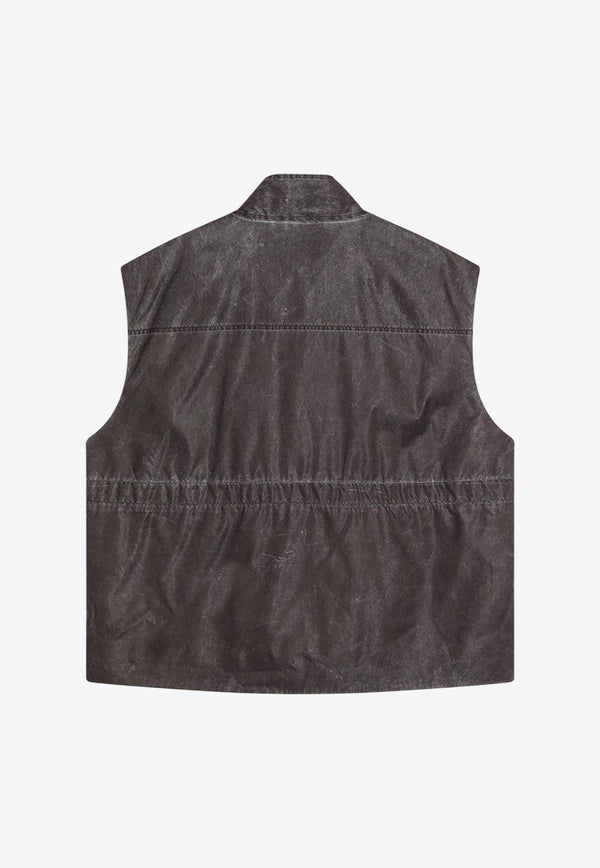 Our Legacy Vintage High-Neck Vest Brown M2251FABNY/Q_OLEGA-BR