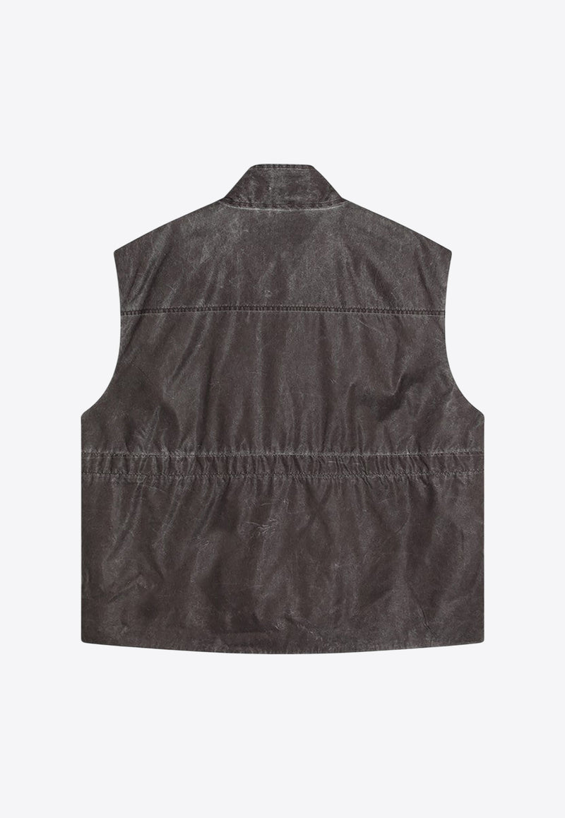 Our Legacy Vintage High-Neck Vest Brown M2251FABNY/Q_OLEGA-BR