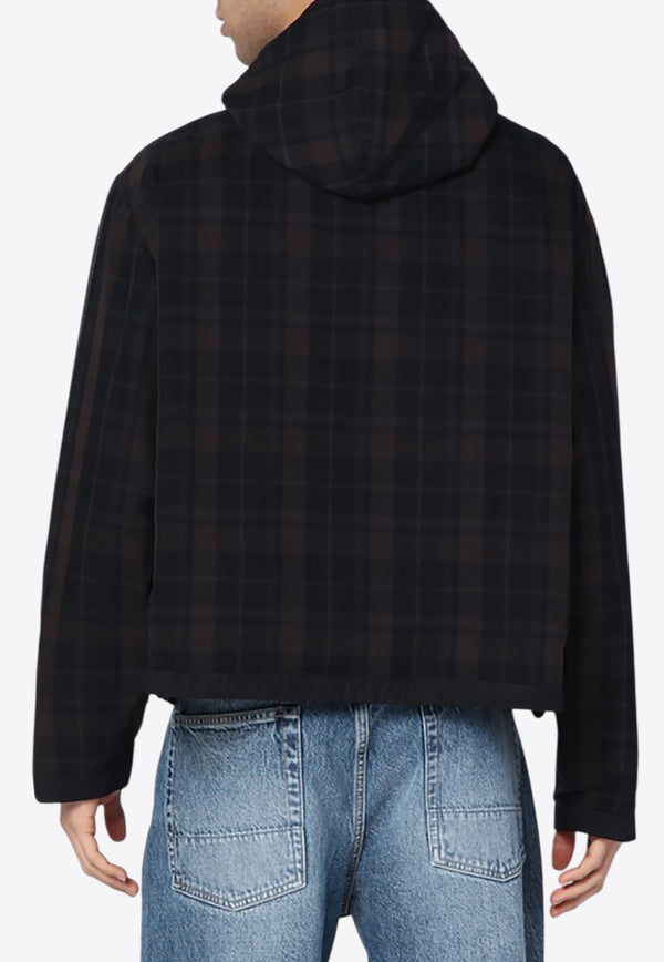 Our Legacy Riviera Plaid Check Zip-Up Jacket Brown M2251RBSCCO/Q_OLEGA-BLK