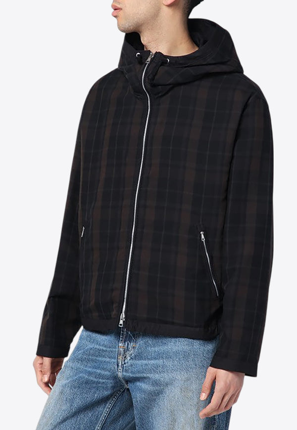 Our Legacy Riviera Plaid Check Zip-Up Jacket Brown M2251RBSCCO/Q_OLEGA-BLK
