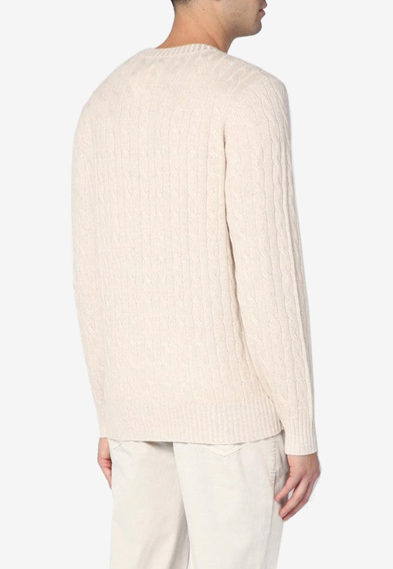 Brunello Cucinelli Cable Knit Cashmere Sweater Beige M22700600WS/P_CUCIN-CV927