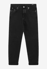Brunello Cucinelli Logo Patch Straight-Leg Jeans Black M237UO1090DE/R_CUCIN-C101