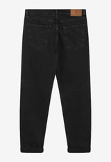 Brunello Cucinelli Logo Patch Straight-Leg Jeans Black M237UO1090DE/R_CUCIN-C101