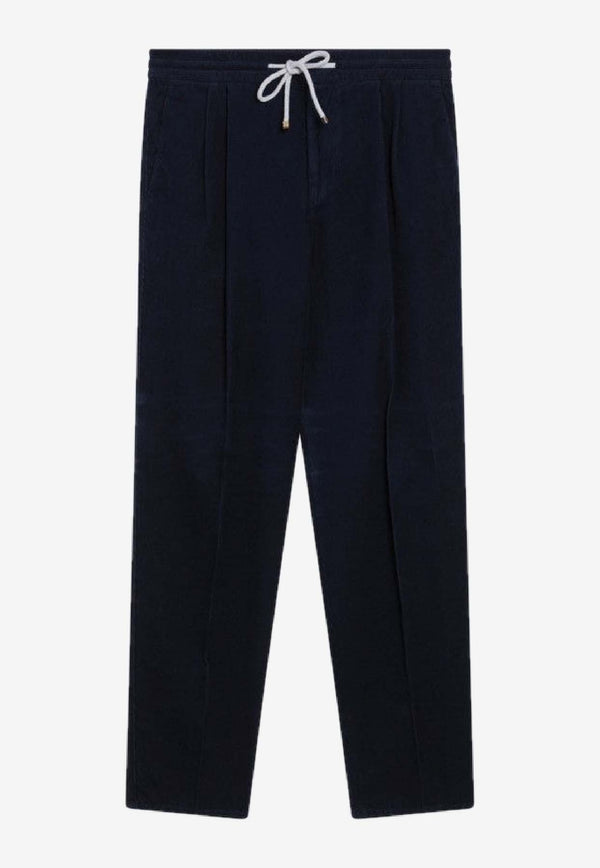 Brunello Cucinelli Corduroy Drawstring Pants  Blue M279UE1710CO/R_CUCIN-C2517