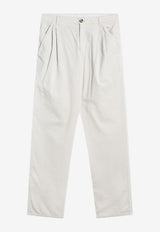 Brunello Cucinelli Corduroy Straight-Leg Pants White M280US2480CO/R_CUCIN-C6023
