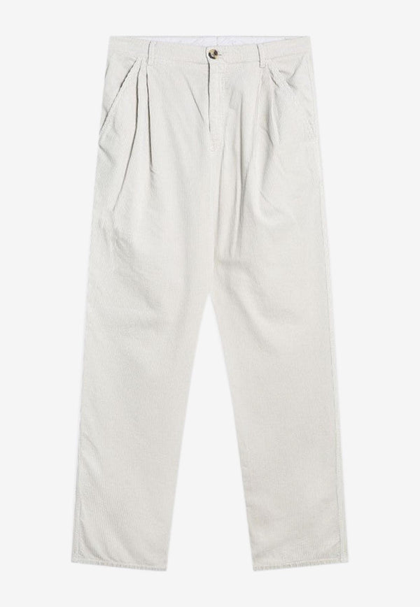 Brunello Cucinelli Corduroy Straight-Leg Pants White M280US2480CO/R_CUCIN-C6023