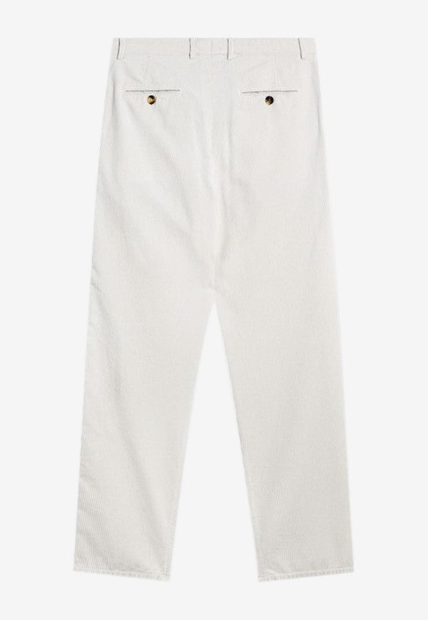 Brunello Cucinelli Corduroy Straight-Leg Pants White M280US2480CO/R_CUCIN-C6023