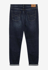 Washed Straight-Leg Jeans