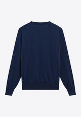 Brunello Cucinelli Ribbed Crewneck Sweater Blue M2900100CO/S_CUCIN-COZ76