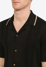 Brunello Cucinelli Knitted Button-up Shirt Black M29202605CO/O_CUCIN-CNH72