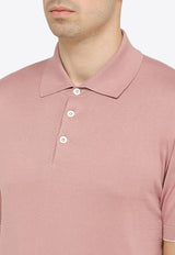 Brunello Cucinelli Solid Polo T-shirt Pink M29800125CO/O_CUCIN-CEV58