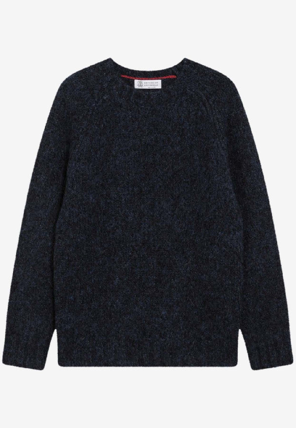 Brunello Cucinelli Alpaca-Blend Crewneck Sweater  Blue M2B300700WO/R_CUCIN-C2425