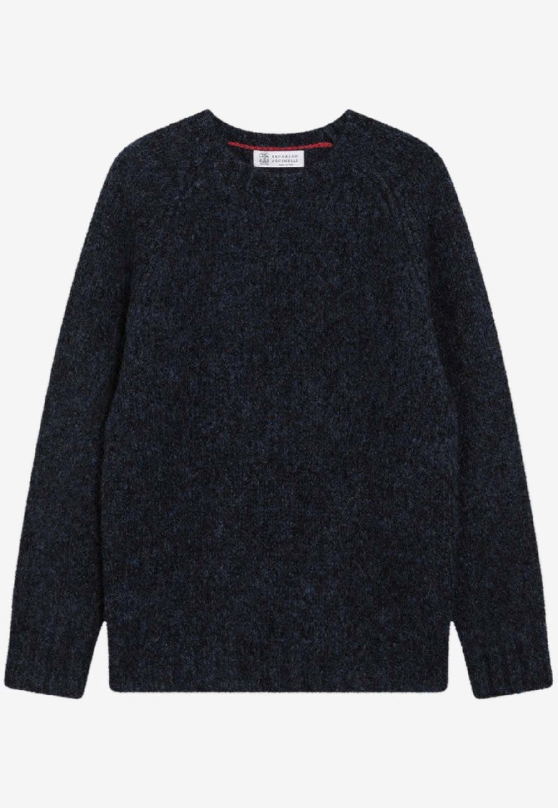 Brunello Cucinelli Alpaca-Blend Crewneck Sweater  Blue M2B300700WO/R_CUCIN-C2425