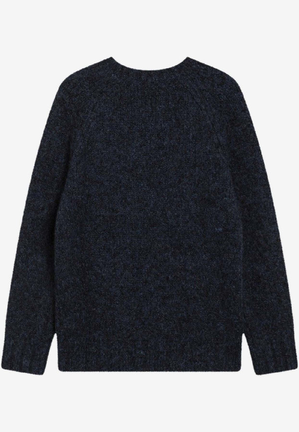 Brunello Cucinelli Alpaca-Blend Crewneck Sweater  Blue M2B300700WO/R_CUCIN-C2425