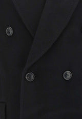 Our Legacy Whale Double-Breasted Wool Blend Coat Black M4201WB_000_BLACK