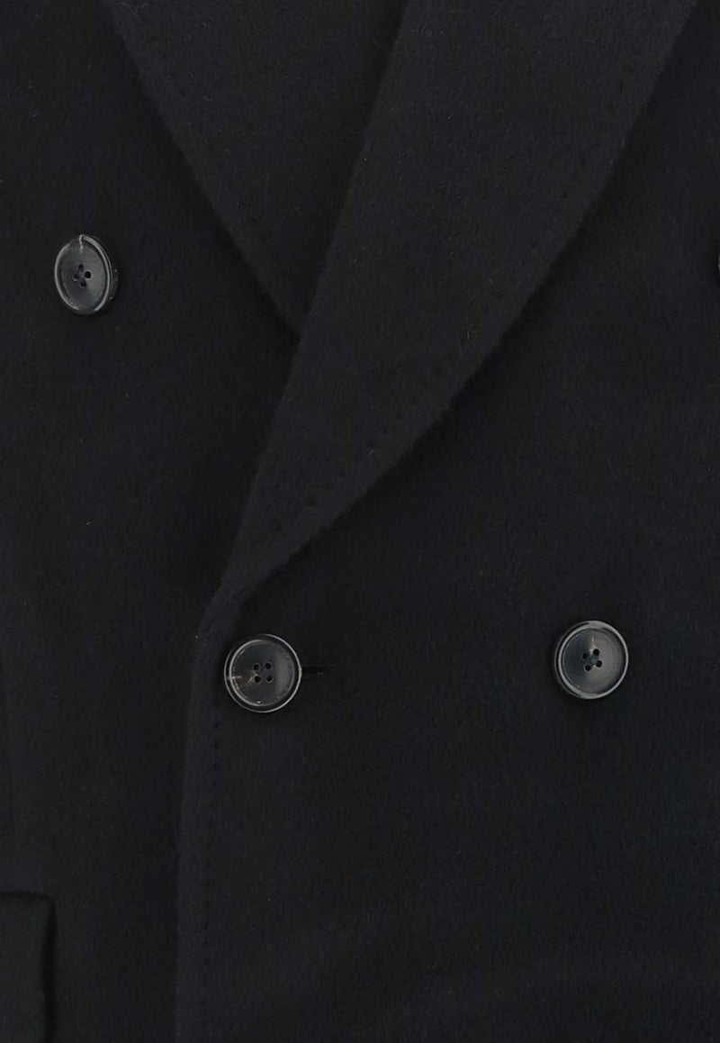 Our Legacy Whale Double-Breasted Wool Blend Coat Black M4201WB_000_BLACK