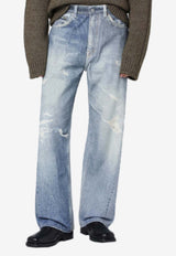 Our Legacy Distressed Straight-Leg Washed Jeans Blue M4205TDDDE/S_OLEGA-DD