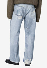 Our Legacy Distressed Straight-Leg Washed Jeans Blue M4205TDDDE/S_OLEGA-DD