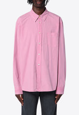 Our Legacy Embroidered Logo Long-Sleeved Shirt Pink M4242BDCO/P_OLEGA-DP