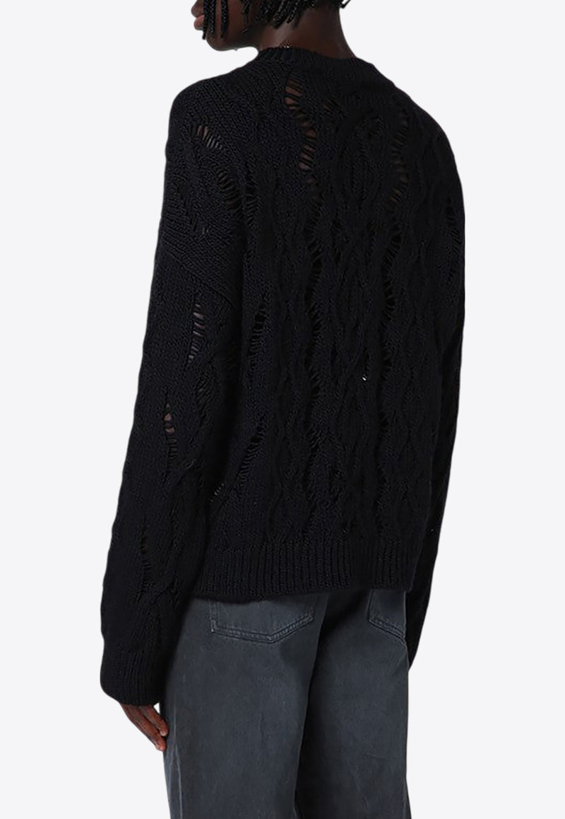 Our Legacy Cable Sonar Wool Sweater Black M4243CBWO/P_OLEGA-BF