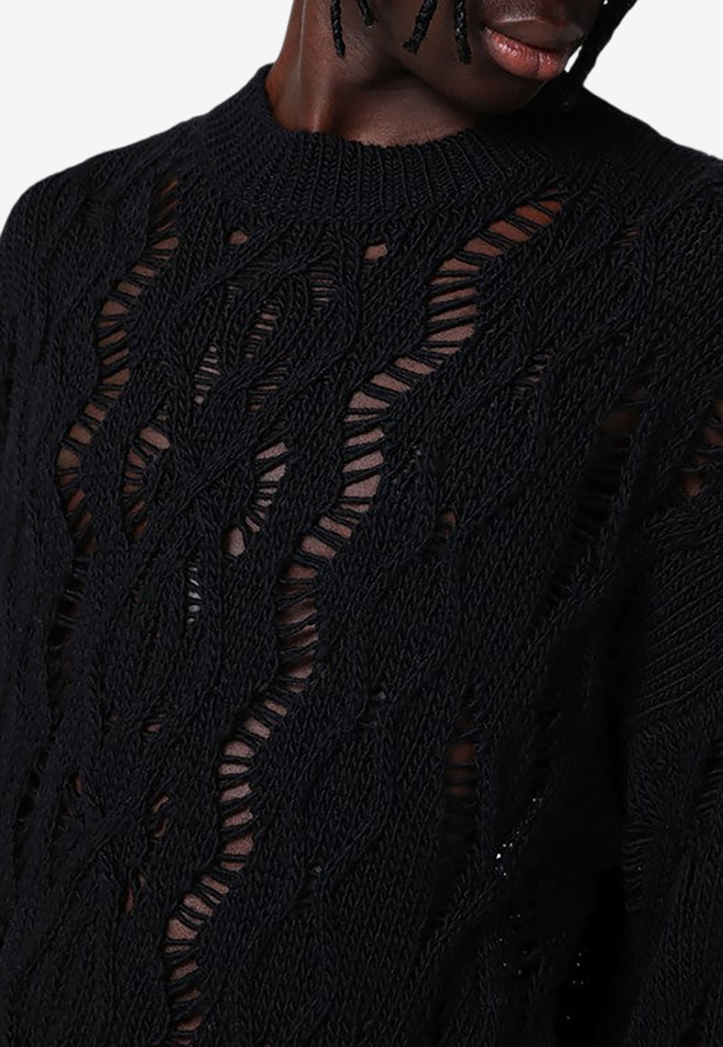 Our Legacy Cable Sonar Wool Sweater Black M4243CBWO/P_OLEGA-BF