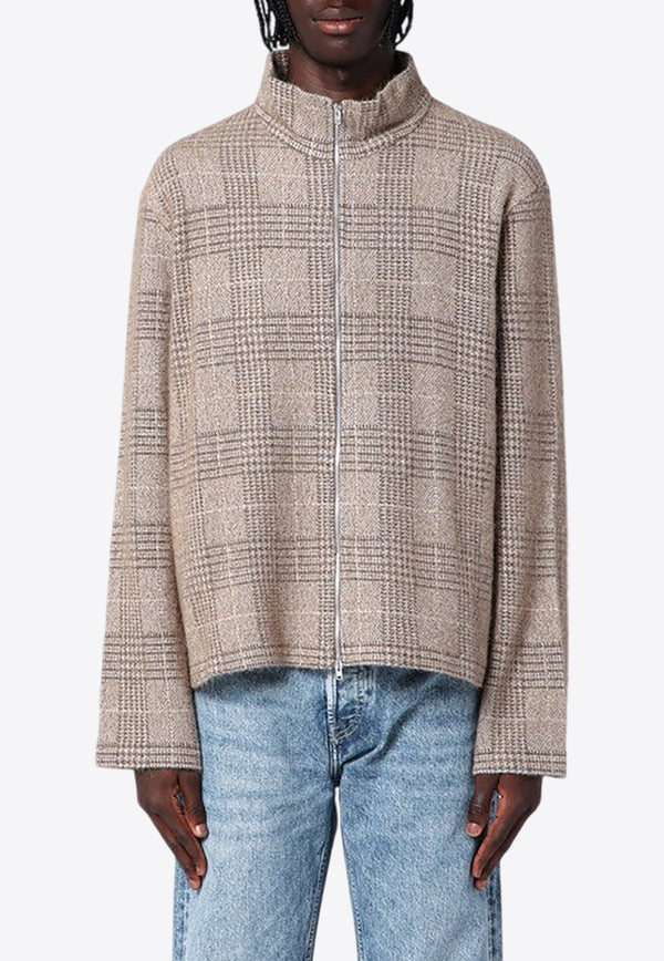 Our Legacy Jacquard Check Zip-Up Jacket Beige M4243SBCO/P_OLEGA-BE