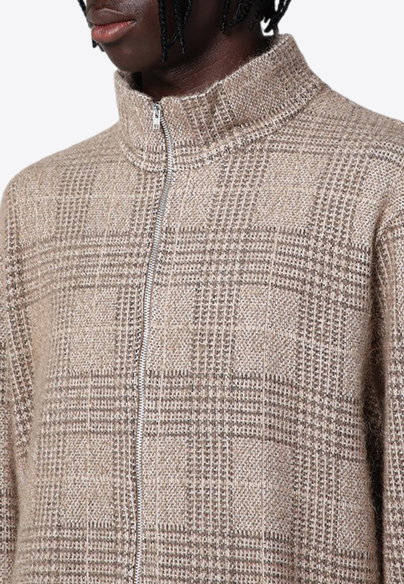 Our Legacy Jacquard Check Zip-Up Jacket Beige M4243SBCO/P_OLEGA-BE