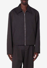 Our Legacy Zip-Up Wool Shirt Jacket Brown M4250MHWO/R_OLEGA-HB