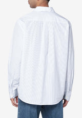 Our Legacy Striped Long-Sleeved Diner Shirt Light Blue M4252BDCO/R_OLEGA-DI