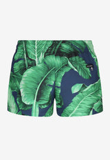 Dolce & Gabbana Banana Tree Print Swim Shorts Green M4A06T ISMF5 H4005