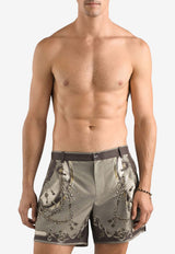 Dolce & Gabbana Cargo Print Swim Shorts Multicolor M4E68T FIM7T HJ5XB