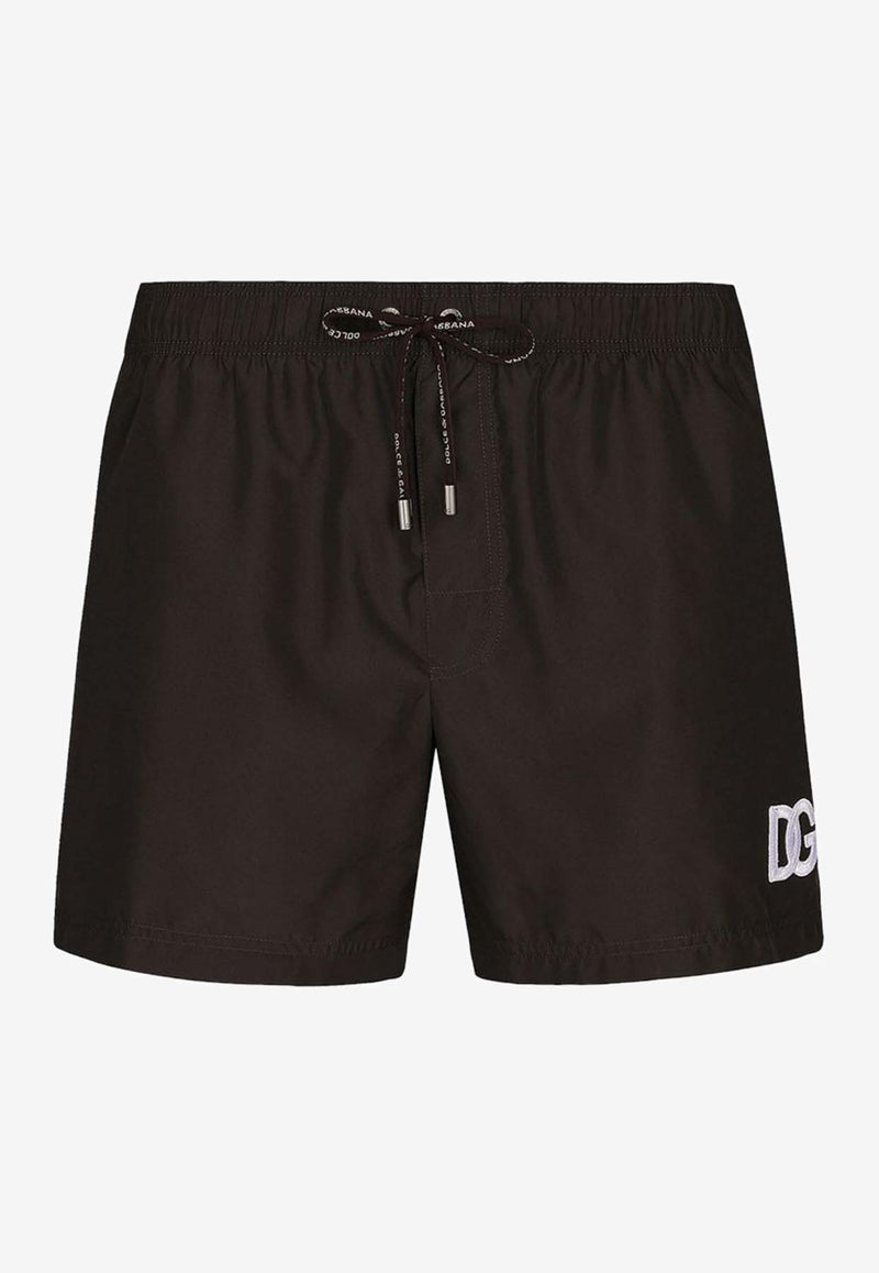 Dolce & Gabbana DG Logo Swim Shorts M4F28T FUSFW M3927 Black