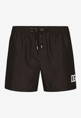 Dolce & Gabbana DG Logo Patch Swim Shorts Brown M4F29T FUSFW M3927
