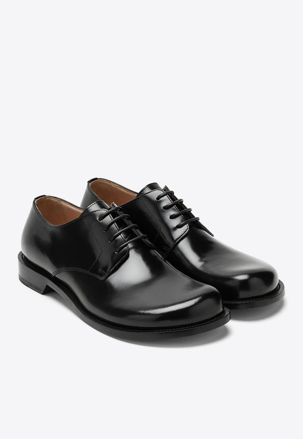 Loewe Brushed Leather Derby Shoes Black M815284X02LE/N_LOEW-1100