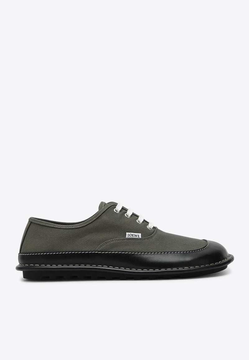 Loewe Bay Lace-Up Shoes Green M816282XBCCO/Q_LOEW-3948