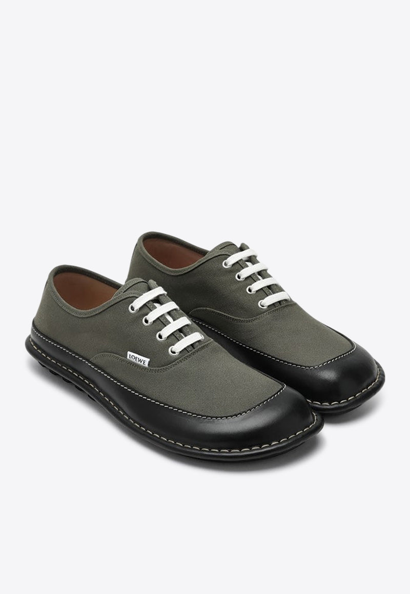 Loewe Bay Lace-Up Shoes Green M816282XBCCO/Q_LOEW-3948