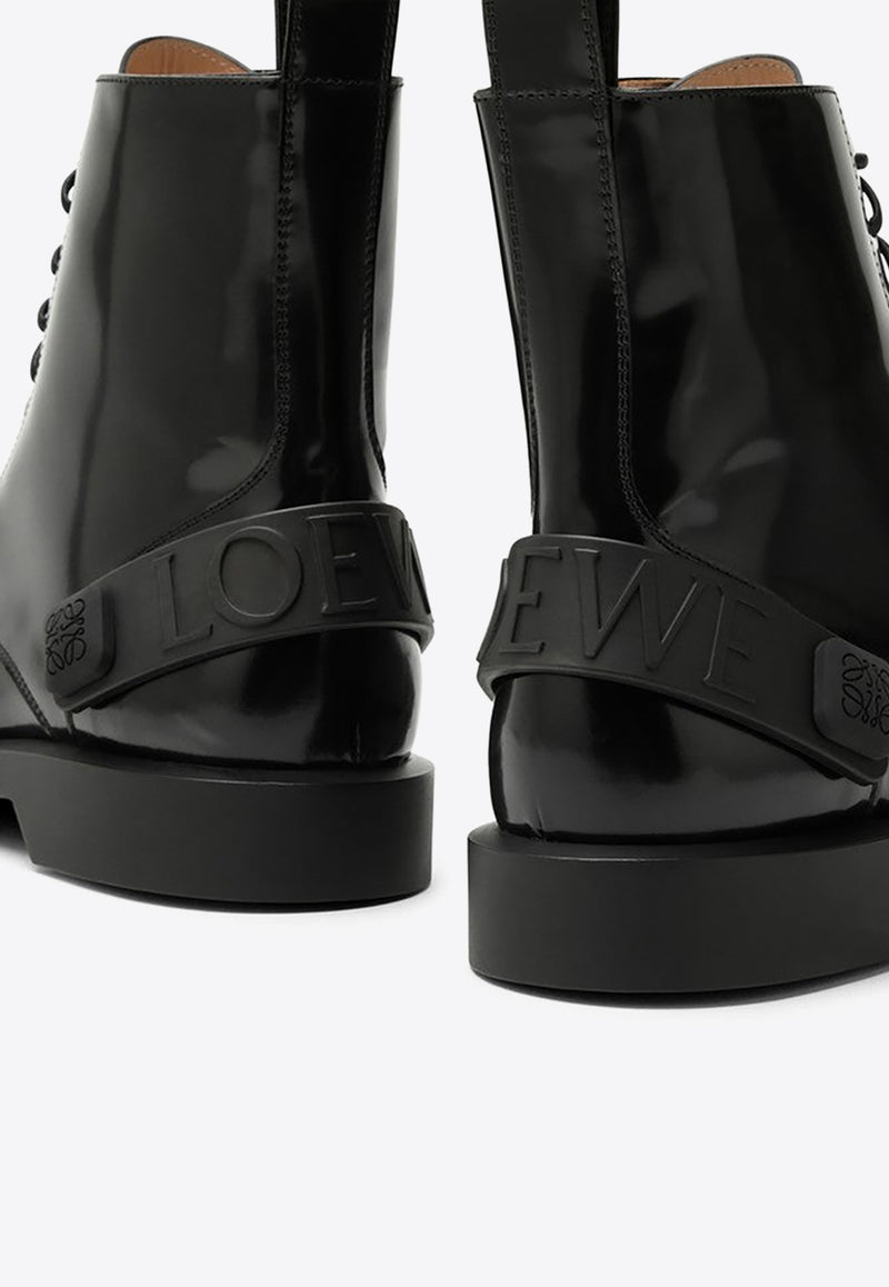 Loewe Campo Lace-Up Leather Boots  Black M816285X86LE/O_LOEW-1100