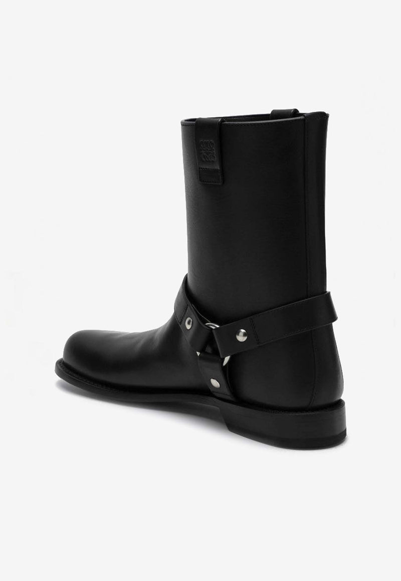 Loewe Campo Biker Leather Boots Black M816285XA8LE/P_LOEW-1100