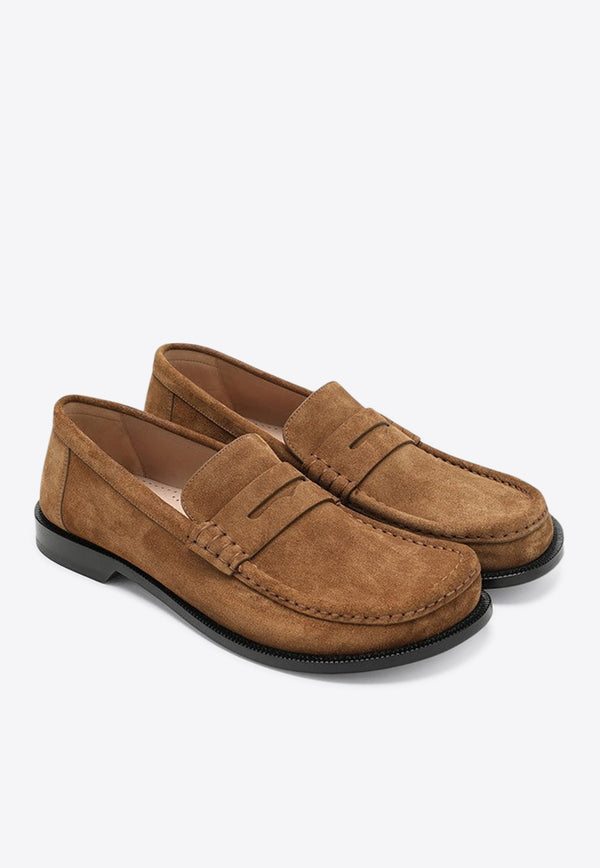 Loewe Campo Suede Loafers Camel M816290X14SUE/R_LOEW-8377