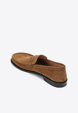 Loewe Campo Suede Loafers Camel M816290X14SUE/R_LOEW-8377