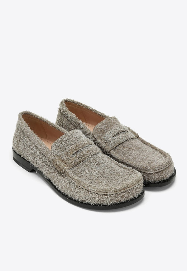 Loewe Campo Loafers in Brushed Suede M816290X22SUE/O_LOEW-4160 Khaki