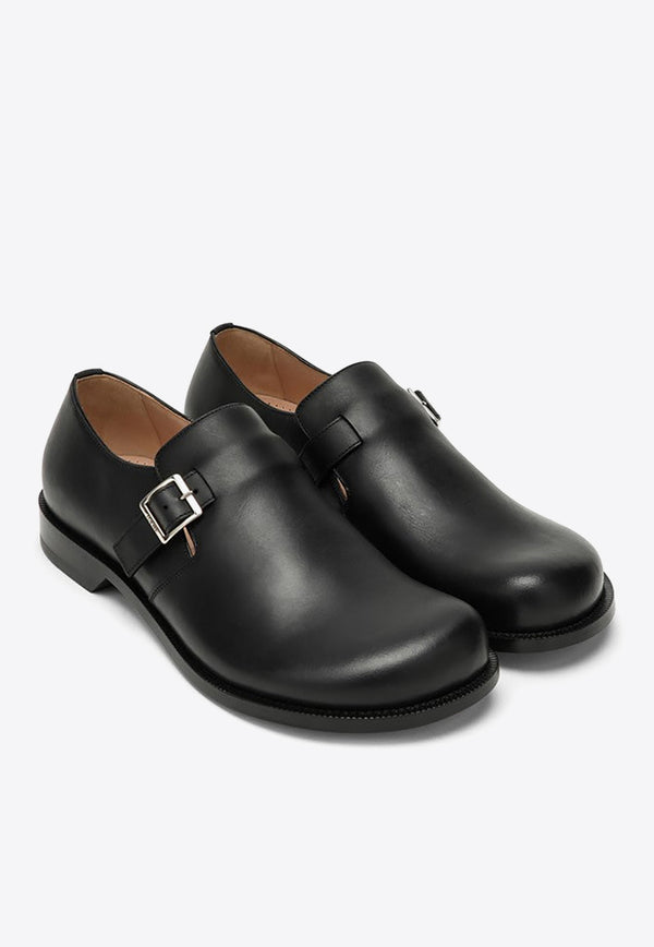 Loewe Campo Monk Strap Derby Shoes M816S02X20LE/O_LOEW-1100 Black