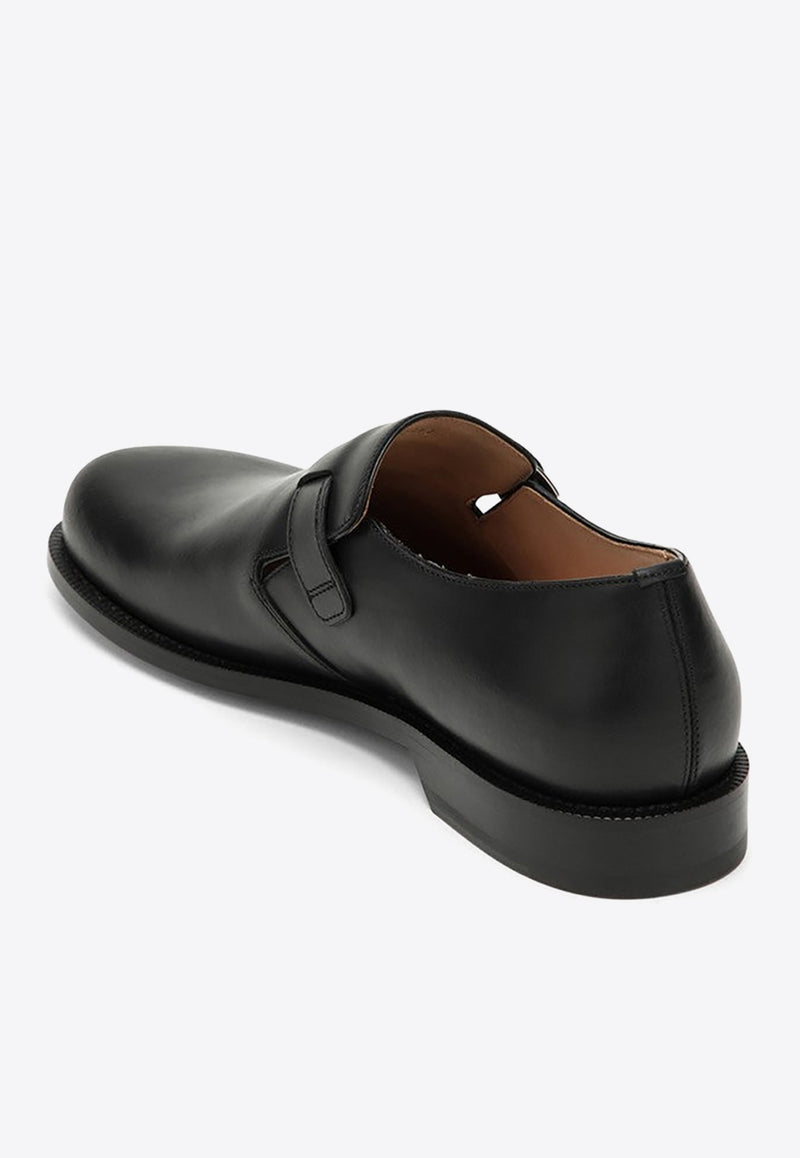 Loewe Campo Monk Strap Derby Shoes M816S02X20LE/O_LOEW-1100 Black