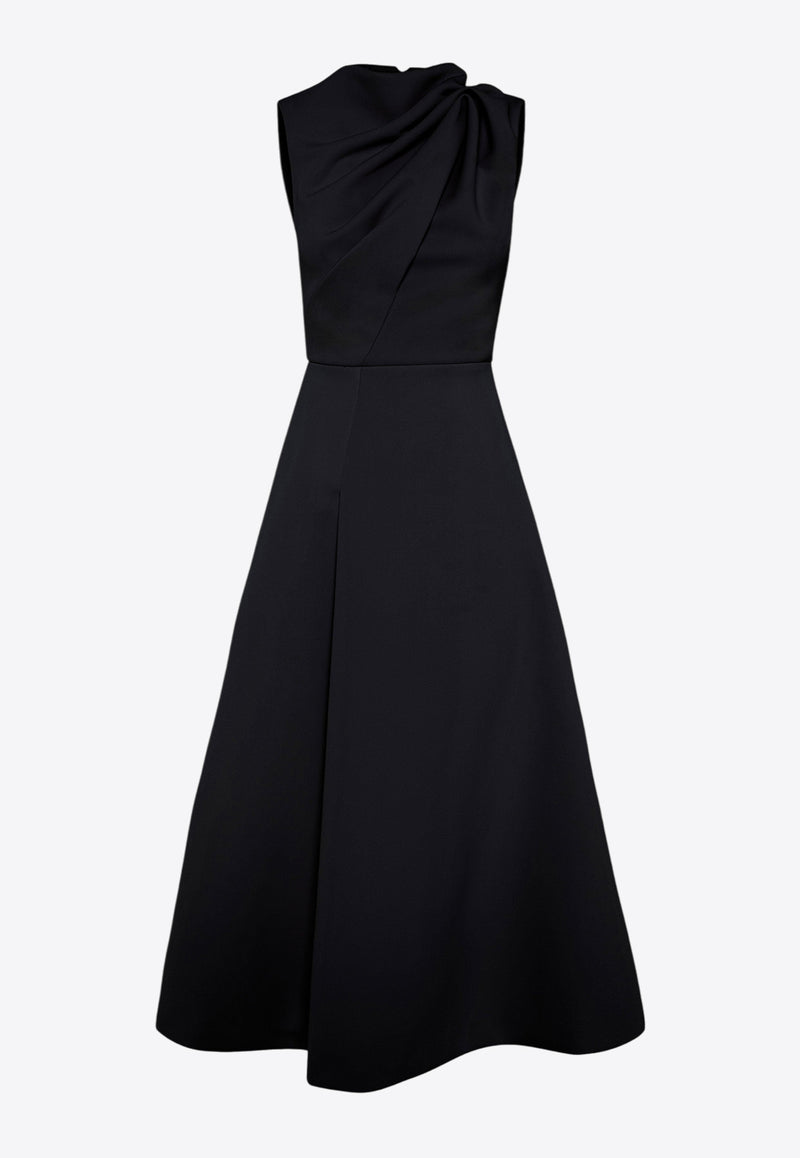 Mossman Cosmic Drape Midi Dress Black M93857BLACK