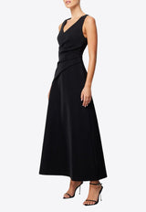 Mossman Remedy Draped V-neck Maxi Dress Black M95979BLACK